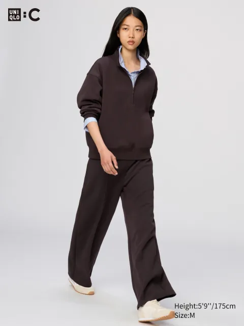 UNIQLO Straight Fit joggingbroek in donkerbruin