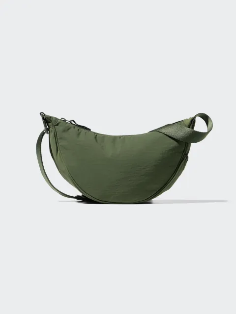 UNIQLO Round Mini Shoulder Bag in donkergroen